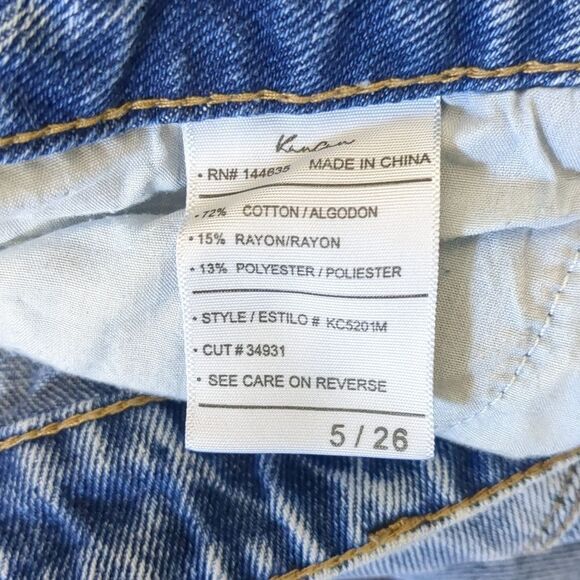 KanCan Light Acid Wash High Rise Distressed Boyfriend Jeans Women's Size 5 26 - Picture 6 of 10